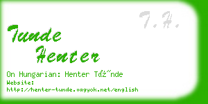 tunde henter business card